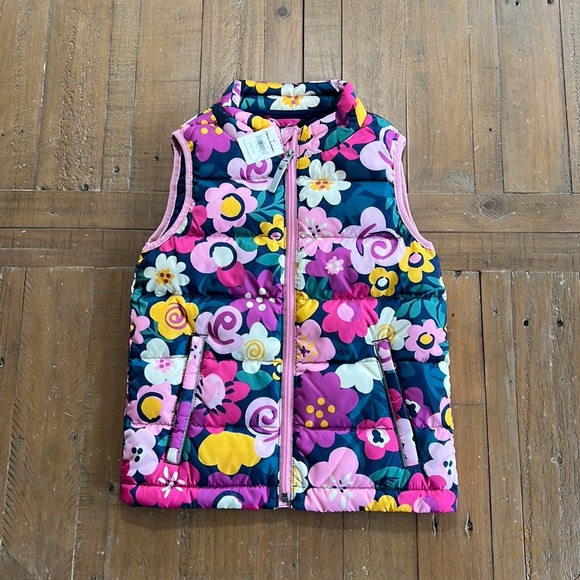 Hanna andersson floral puffer vest - Picture 1 of 7